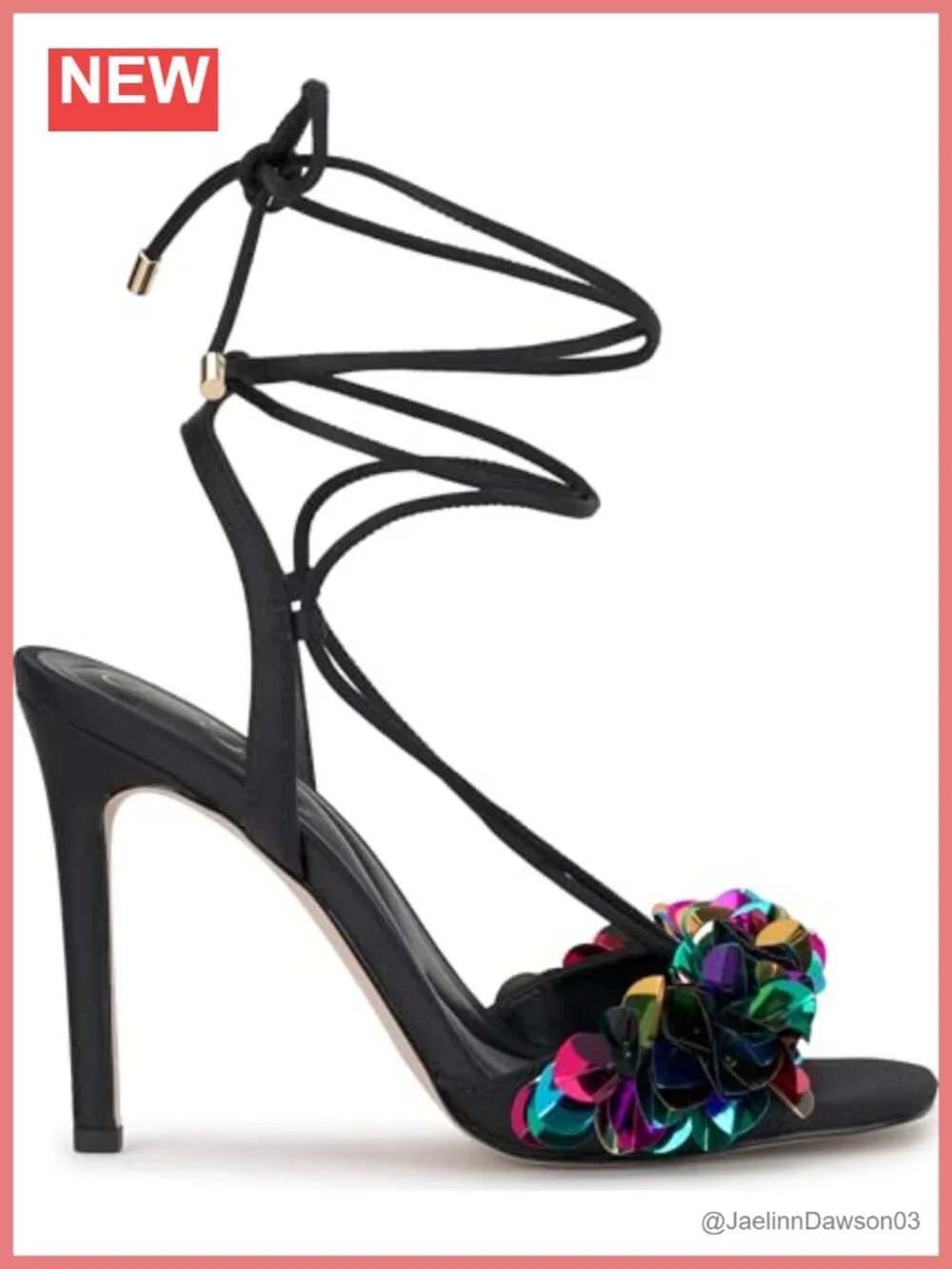 Jessica Simpson Oveny Satin Stiletto Heel Open Toe Ankle Strap Dress Sandals